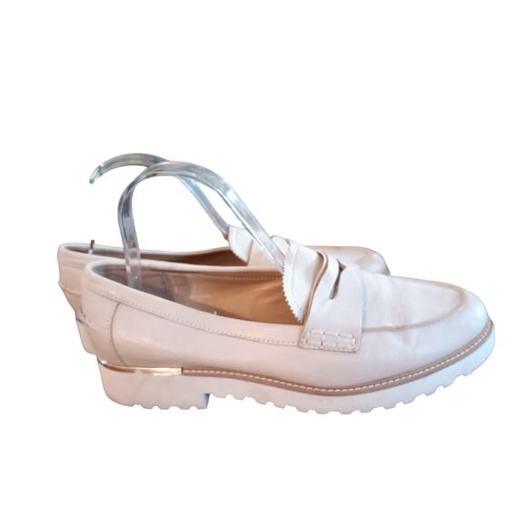 Franco Sarto Cedra Penny Loafer shoes Cream light beige size 9.5M  *K - Picture 2 of 7